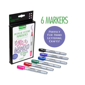 Signature Metallic Outline Paint Markers, 6 Count - My Little Thieves