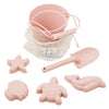 Silicone Beach Bucket and Spade 6 Pc Set - Pink Sand - My Little Thieves