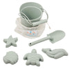 Silicone Beach Bucket and Spade 6 Pc Set - Sage Green - My Little Thieves