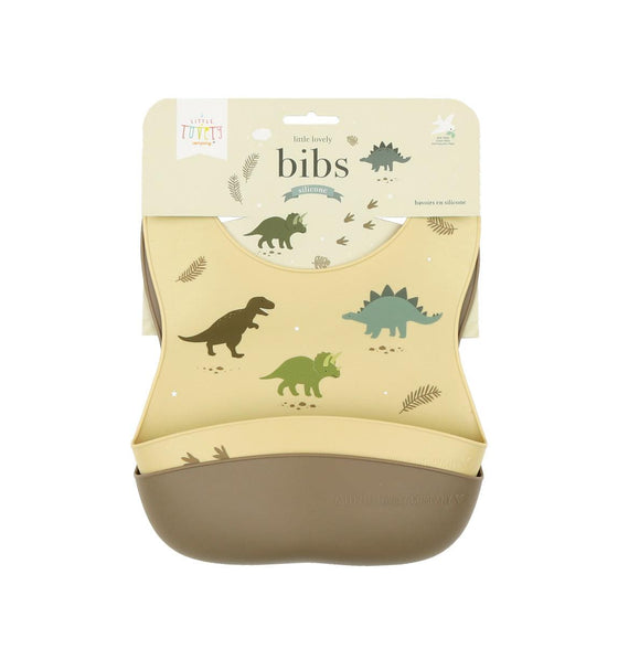 Silicone Bib Set of 2 - Dinosaurs - My Little Thieves
