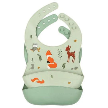 Silicone Bib Set of 2 - Forest Friends - My Little Thieves