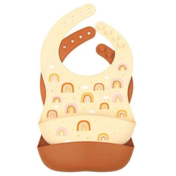 Silicone Bib Set of 2 - Rainbows - My Little Thieves