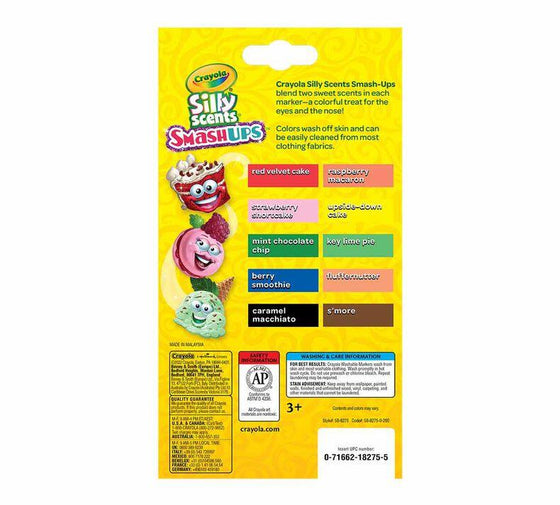 Silly Scents Smash Ups Fine Line Washable Markers, 10 Count - My Little Thieves
