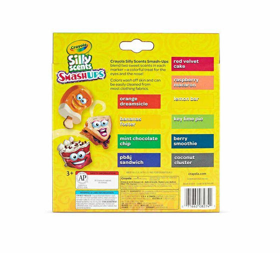 Silly Scents Sweet Smash Ups, 10 ct Broad Line Markers - My Little Thieves