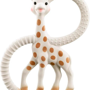 Sophie La Girafe So'pure Teething Ring Very Soft Version Brown White Teething Toy, Newborn Gift, | Pacifier & Tee... - My Little Thieves