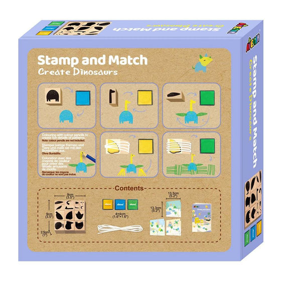 Stamp and Match - Create Dinosaurs - My Little Thieves