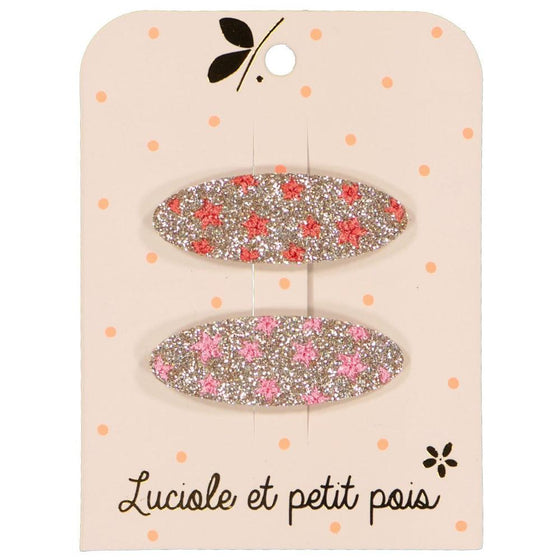 Starry Hair Clips (Pair) - Pink - My Little Thieves