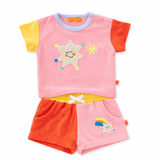 Stars Girls Terry T Shirt + Shorts Set | Kids Summer Outfit - My Little Thieves