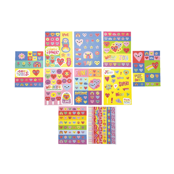 Stickiville Stickers: Happy Hearts (10 page sticker book) - My Little Thieves