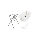 Stokke Flexi Bath Sandy Beige + Stand Bundle | Foldable Baby Bathtub - My Little Thieves
