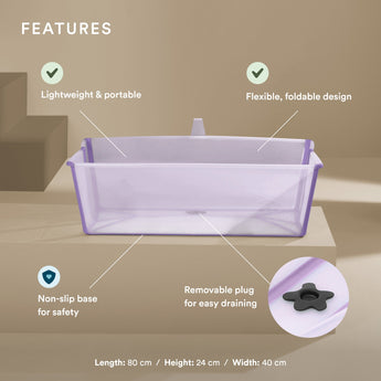 Stokke Flexi Bath X Large | Spacious Foldable Baby & Toddler Bath Tub - My Little Thieves