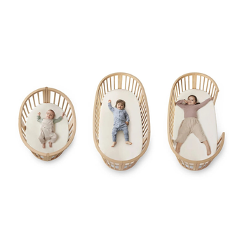 Stokke Sleepi Bed Natural & Mattress & Sheet White Bundle | Complete Crib Set - My Little Thieves