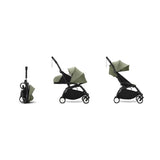 Stokke YOYO3 Black Frame 0+ and 6+ Olive