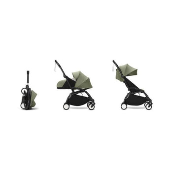Stokke YOYO3 Black Frame 0+ and 6+ Olive