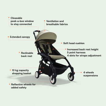 Stokke Yoyo3 Black Frame & 6+ Compact Travel Stroller Bundle | Award Winning - My Little Thieves