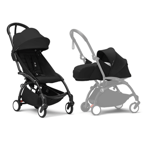 Stokke Yoyo3 Black Frame With Newborn Shell & 6+ Pack Bundle Stroller - My Little Thieves