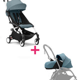 Stokke YOYO3 White Frame 0+ and 6+ Aqua