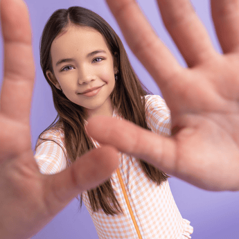 Swim Essentials Apricot Orange Girls Long Sleeve Swimsuit | Kids Swim - My Little Thieves