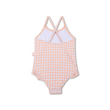 Swim Essentials Apricot Orange Print Swimsuit For Girls | Kids Swimwear - My Little Thieves