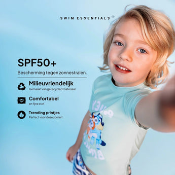 Swim Essentials Bluey Uv Rashguard For Kids | Sun Safe Character Swim Top - My Little Thieves