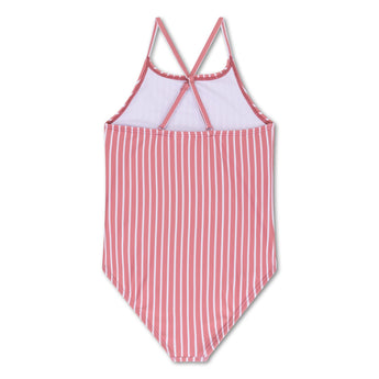 Swim Essentials Boldlines Red Swimsuit For Girls | Kids Swimwear - My Little Thieves