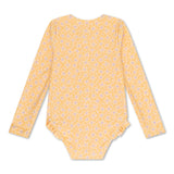 Swim Essentials Florish Yellow Girls Long Sleeve Swimsuit | Kids Swim - My Little Thieves