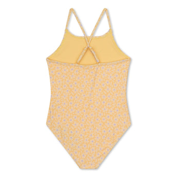 Swim Essentials Florish Yellow Swimsuit For Girls | Kids Swimwear - My Little Thieves