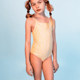Swim Essentials Florish Yellow Swimsuit For Girls | Kids Swimwear - My Little Thieves