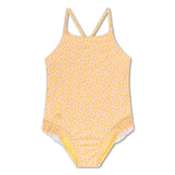 Swim Essentials Florish Yellow Swimsuit For Girls | Kids Swimwear - My Little Thieves