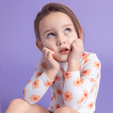 Swim Essentials Flower Hearts Girls Long Sleeve Swimsuit | Kids Swim - My Little Thieves