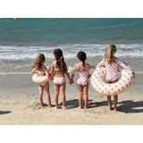 Swim Essentials Flower Hearts Print Swimsuit For Girls | Kids Swimwear - My Little Thieves