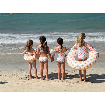 Swim Essentials Flower Hearts Print Swimsuit For Girls | Kids Swimwear - My Little Thieves