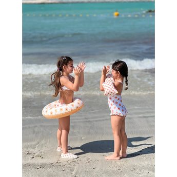 Swim Essentials Flower Hearts Print Swimsuit For Girls | Kids Swimwear - My Little Thieves