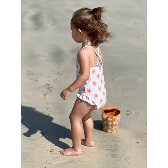 Swim Essentials Flower Hearts Print Swimsuit For Girls | Kids Swimwear - My Little Thieves