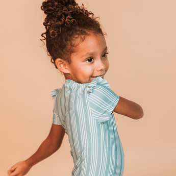 Swim Essentials Girls Short Sleeve Swimsuit | Beach & Pool Swimwear - My Little Thieves