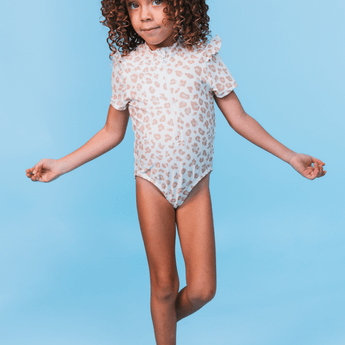 Swim Essentials Girls Short Sleeve Swimsuit | Beach & Pool Swimwear - My Little Thieves