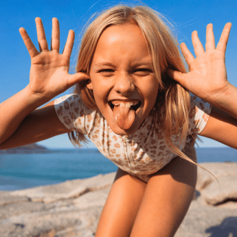 Swim Essentials Girls Short Sleeve Swimsuit | Beach & Pool Swimwear - My Little Thieves