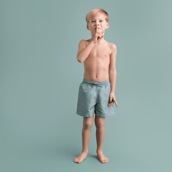 Swim Essentials Green Leopard Swim Shorts For Boys | Kids Swimwear - My Little Thieves