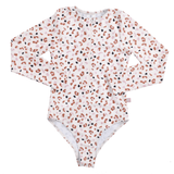 Swim Essentials Khaki Leopard Girls Long Sleeve Swimsuit | Kids Swimwear - My Little Thieves