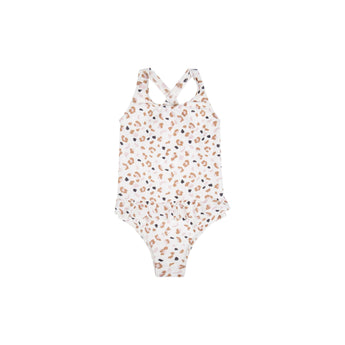 Swim Essentials Khaki Leopard Print Swimsuit For Girls | Kids Swimwear - My Little Thieves