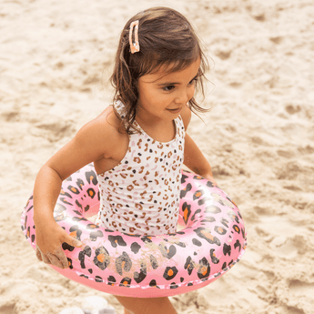 Swim Essentials Khaki Leopard Print Swimsuit For Girls | Kids Swimwear - My Little Thieves