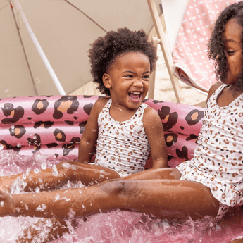 Swim Essentials Khaki Leopard Print Swimsuit For Girls | Kids Swimwear - My Little Thieves