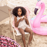 Swim Essentials Khaki Leopard Print Swimsuit For Girls | Kids Swimwear - My Little Thieves