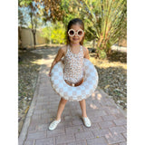 Swim Essentials Khaki Leopard Print Swimsuit For Girls | Kids Swimwear - My Little Thieves