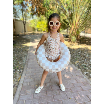 Swim Essentials Khaki Leopard Print Swimsuit For Girls | Kids Swimwear - My Little Thieves