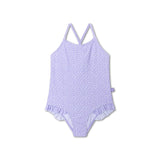 Swim Essentials Lila Leopard Print Swimsuit For Girls | Kids Swimwear - My Little Thieves