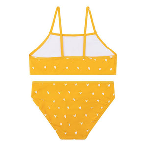 Swim Essentials Orange Heart Print Bikini For Girls | Kids Swimwear - My Little Thieves