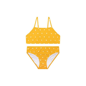 Swim Essentials Orange Heart Print Bikini For Girls | Kids Swimwear - My Little Thieves