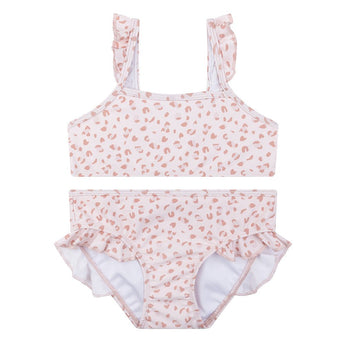 Swim Essentials Pastel Pink Leopard Bikini For Girls | Kids Swimwear - My Little Thieves