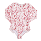 Swim Essentials Pastel Pink Leopard Girls Long Sleeve Swimsuit - My Little Thieves